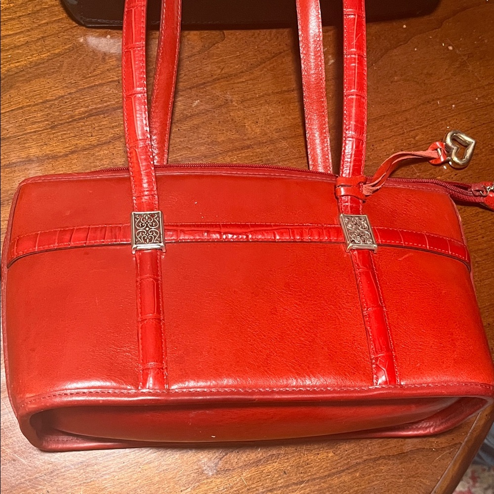 Elegant Red Leather Handbag